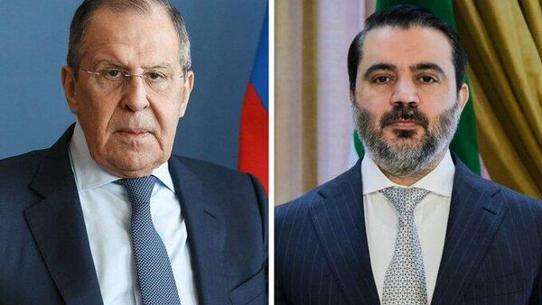 🇷🇺🇸🇾Оросын Гадаад хэргийн сайд Сергей Лавров ба Сирийн Гадаад хэргийн сайд Асаад аль-Шайбани нар Москва хотноо уулзлаа 🇷🇺🇸🇾Оросын Гадаад хэргийн сайд Сергей Лавров ба Сирийн Гадаад хэргийн сайд Асаад аль-Шайбани нар Москва хотноо уулзлаа - Sputnik Монгол Улс
