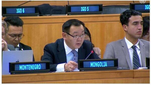 🗣️ НҮБ-ын Ерөнхий Ассамблейн 80 дугаар чуулганы II хорооны Ерөнхий санал шүүмжлэлд үг хэлэв - Sputnik Монгол Улс