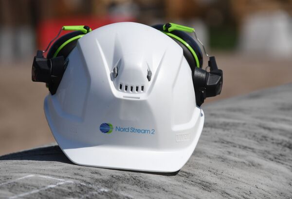 Helmet of a worker on the construction site of the Nord Stream-2 gas pipeline - Sputnik Монгол Улс