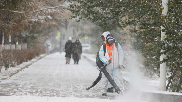 Улаанбаатар хотод цас ихээр орсон тул Хот тохижилтын газар халтиргаа гулгаанаас сэргийлж 4 тонн давсыг гудамж, зам талбайд цацаад байна - Sputnik Монгол Улс