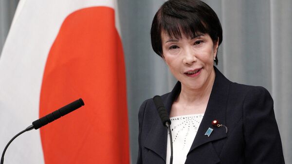 Sanae Takaichi speaks during a press conference at the prime minister's official residence in Tokyo, Sept. 11, 2019. (AP Photo/Eugene Hoshiko, File) - Sputnik Монгол Улс
