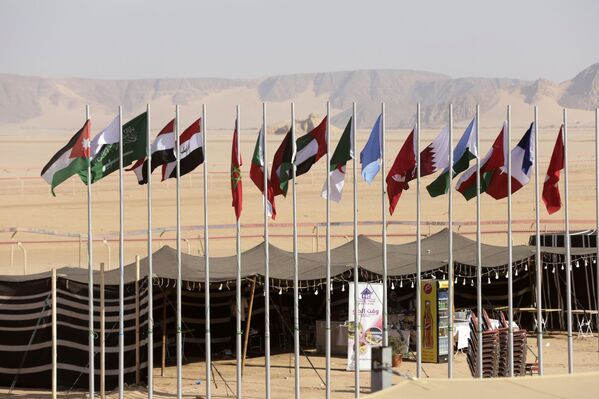 Иорданд “Arab Camel Trophy” тэмээний уралдаан оролцох орны туг Иорданд “Arab Camel Trophy” тэмээний уралдаан оролцох орны туг - Sputnik Монгол Улс