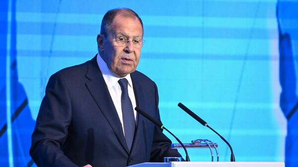 Russian Foreign Minister Sergey Lavrov speaks at the III Minsk International Conference on Eurasian Security. - Sputnik Монгол Улс