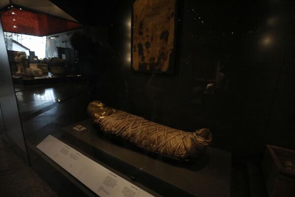 ГИЗА, ЕГИПЕТ - 11-р сарын 4: 2025 оны 11-р сарын 4-нд Египетийн Гиза хотод нээгдсэн Их Египетийн Музейд үзэсгэлэн гарч байна. 11-р сарын 1-нд албан ёсоор нээгдсэн Их Египетийн Музей (GEM) нь 1922 онд фараоны бунхан нээгдсэнээс хойш анх удаа Тутанхамуны бунхантай холбоотой 5000 ширхэг эрдэнэсийн цуглуулга зэрэг хэдэн арван мянган эд өлгийн зүйлсийг нэг дор дэлгэн үзүүлж байна. (Зураг: Ahmad Hasaballah/Getty Images) ГИЗА, ЕГИПЕТ - 11-р сарын 4: 2025 оны 11-р сарын 4-нд Египетийн Гиза хотод нээгдсэн Их Египетийн Музейд үзэсгэлэн гарч байна. 11-р сарын 1-нд албан ёсоор нээгдсэн Их Египетийн Музей (GEM) нь 1922 онд фараоны бунхан нээгдсэнээс хойш анх удаа Тутанхамуны бунхантай холбоотой 5000 ширхэг эрдэнэсийн цуглуулга зэрэг хэдэн арван мянган эд өлгийн зүйлсийг нэг дор дэлгэн үзүүлж байна. (Зураг: Ahmad Hasaballah/Getty Images) - Sputnik Монгол Улс