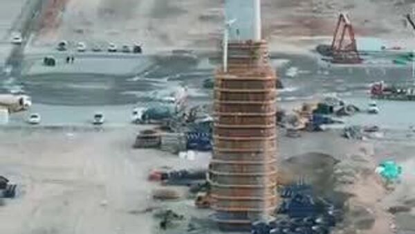 🇲🇳Гашуунсухайт — Ганцмод боомтын хил дамнасан бүтээн байгуулалтын дундын бүсэд байгуулж буй тулгуур баганын цутгалтын ажлын явцыг хүргэж байна - Sputnik Монгол Улс