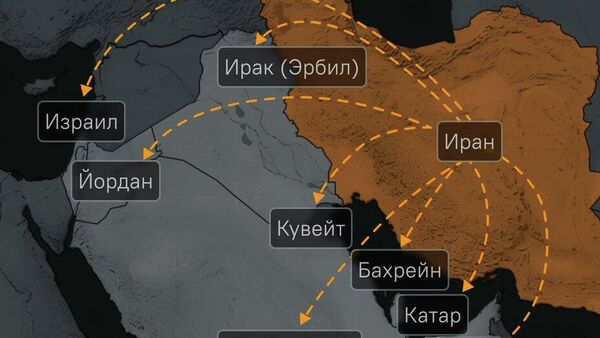 ИНФОГРАФИК | Ираны бүс нутгийн орнуудад чиглэсэн хариу довтолгоонууд найман улсад нөлөөлсөн - Sputnik Монгол Улс