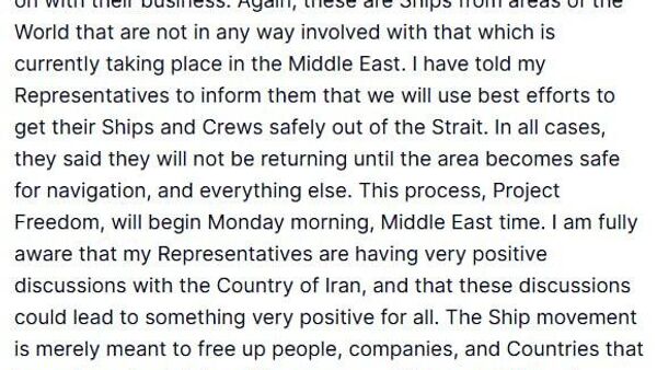 🚨🇺🇸 Ормузын хоолойд гацсан хөлөг онгоцуудыг хамгаалж гаргах “Project Freedom” ажиллагааг эхлүүлэхээ Д - Sputnik Монгол Улс
