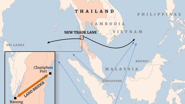 🇹🇭 Тайландын хуурай замын гүүрний төсөл нь Малакагийн хоолойг тойрч, аюулгүй байдлын эрсдэлийг бууруулах зорилготой юм - Sputnik Монгол Улс