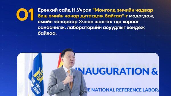 🏥 Эм, эмнэлгийн хэрэгслийн үндэсний лавлагаа лабораторийн нээлтийн ёслол болж, Монгол Улсын Ерөнхий сайд Н - Sputnik Монгол Улс
