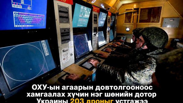 🚨🇷🇺ОХУ-ын Батлан хамгаалах яамны мэдээлснээр, агаарын довтолгооноос хамгаалах хүчнүүд өнгөрсөн шөнө Оросын хэд хэдэн бүс нутгийн дээгүүр ниссэн 203 украин нисгэгчгүй нисэх төхөөрөмжийг (дрон) устгасан байна - Sputnik Монгол Улс