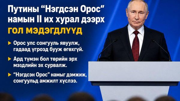 🇷🇺 Путин “Нэгдсэн Орос” намын II их хурал дээр: - Sputnik Монгол Улс