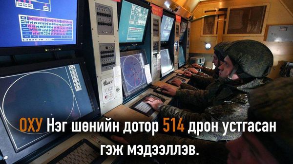🇷🇺🚨 Есдүгээр сарын 22-ноос 23-нд шилжих шөнө ОХУ-ын агаарын довтолгооноос хамгаалах хүч 514 нисэх онгоцны хэлбэрийн дроныг устгажээ - Sputnik Монгол Улс